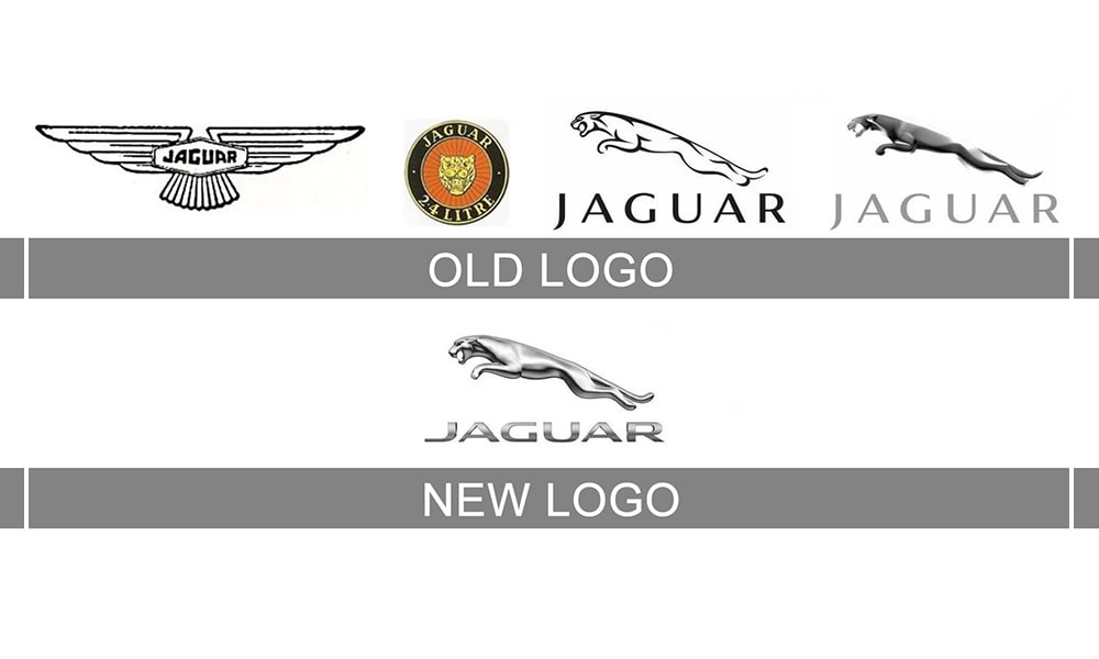 انواع لوگو خودرو - روند تغییر لوگو جگوار در طول تاریخ